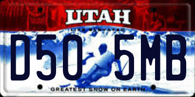 UT license plate D505MB
