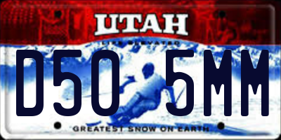 UT license plate D505MM