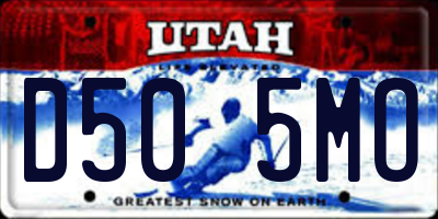 UT license plate D505MO