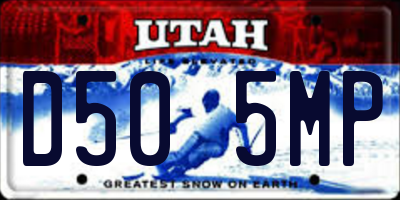 UT license plate D505MP