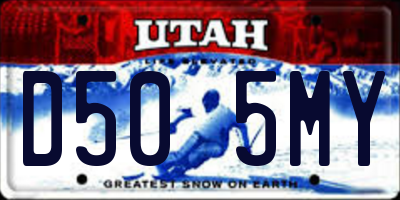 UT license plate D505MY