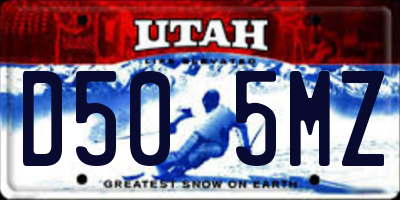 UT license plate D505MZ