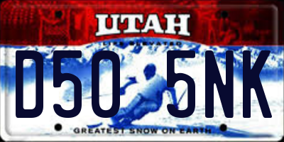 UT license plate D505NK