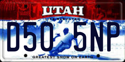 UT license plate D505NP