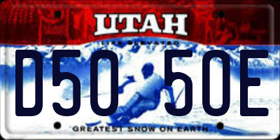 UT license plate D505OE
