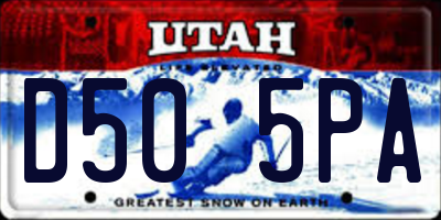 UT license plate D505PA