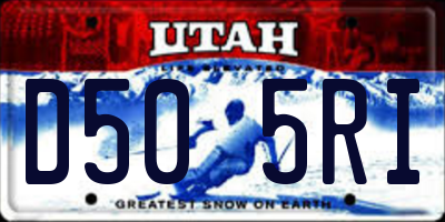 UT license plate D505RI