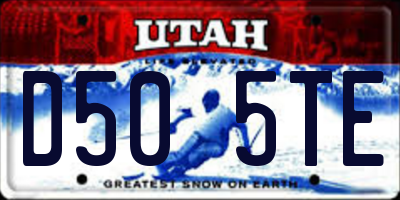 UT license plate D505TE