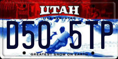 UT license plate D505TP