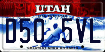 UT license plate D505VL