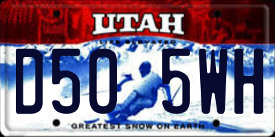 UT license plate D505WH