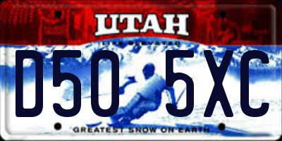 UT license plate D505XC