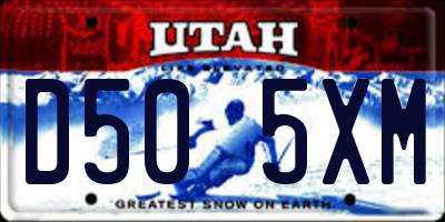 UT license plate D505XM