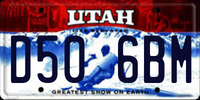 UT license plate D506BM
