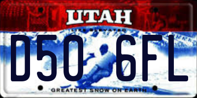 UT license plate D506FL