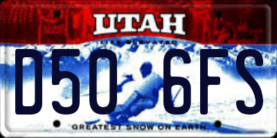 UT license plate D506FS