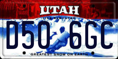 UT license plate D506GC