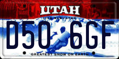 UT license plate D506GF