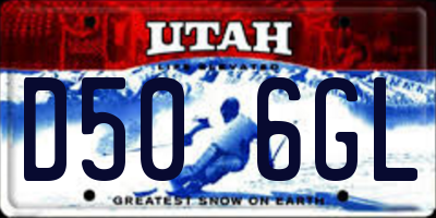 UT license plate D506GL