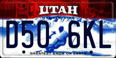 UT license plate D506KL
