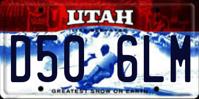 UT license plate D506LM