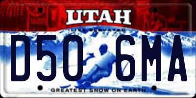 UT license plate D506MA