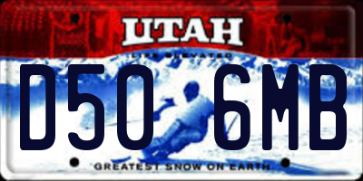 UT license plate D506MB