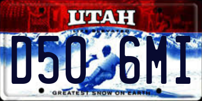 UT license plate D506MI