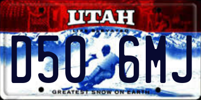 UT license plate D506MJ