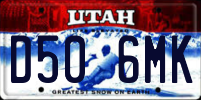 UT license plate D506MK
