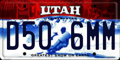 UT license plate D506MM