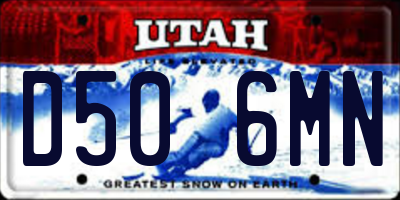 UT license plate D506MN