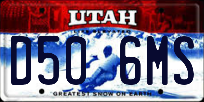 UT license plate D506MS