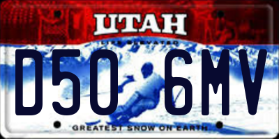 UT license plate D506MV