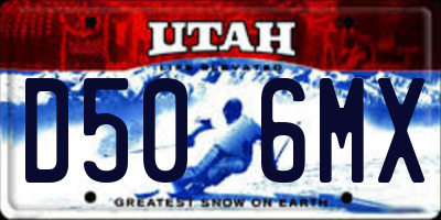 UT license plate D506MX
