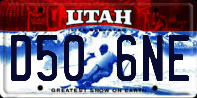 UT license plate D506NE