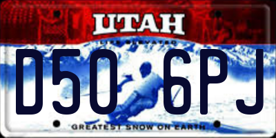 UT license plate D506PJ