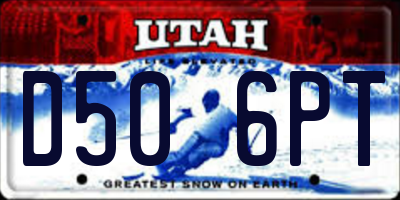 UT license plate D506PT