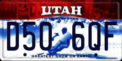 UT license plate D506QF