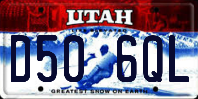 UT license plate D506QL