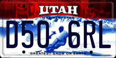 UT license plate D506RL