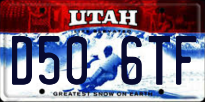 UT license plate D506TF