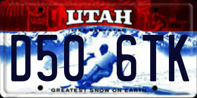 UT license plate D506TK