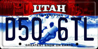 UT license plate D506TL