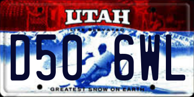UT license plate D506WL