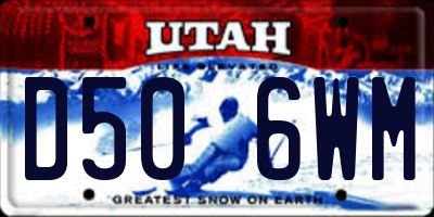 UT license plate D506WM