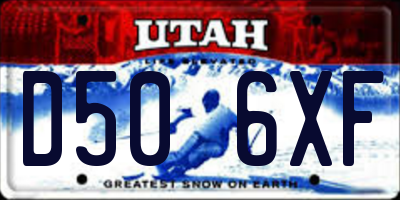 UT license plate D506XF
