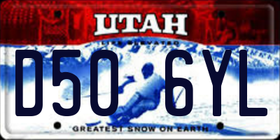 UT license plate D506YL
