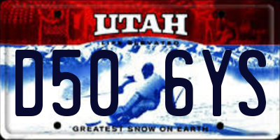 UT license plate D506YS