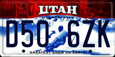 UT license plate D506ZK